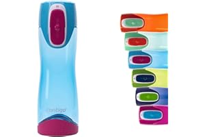Contigo Bouteille d'Eau Swish Autoseal, 500ml, Bouteille d'Eau, Grande Gourde sans BPA, Gourde de Sport Antifuite, pour le Cyclisme et la Randonnée