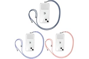 Yoedge Universelle Lanières de Téléphone en Bandoulière avec Patch, Adjustable Réglable Amovible en Nylon Pendentifs Collier de Longe Porte-clés Cordon pour Plupart de Téléphones Intelligents
