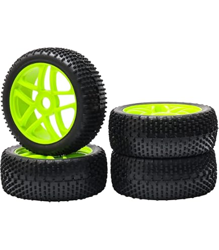 2 pneus RC en caoutchouc avec moyeu hexagone 17mm pour véhicule tout