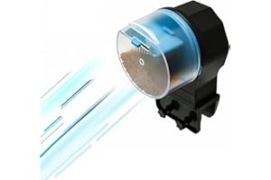 Holzsammlung Intelligent Auto Aquarium Fish Feeder, Aquarium Tank Timer Feeder, Dispenser di cibo per pesci programmabile - Basic(Blue)