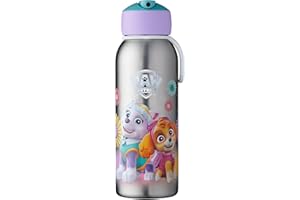 Mepal - Termos Flip-Up Campus – izolowane butelki na napoje dla dzieci – ze stali nierdzewnej – 9 godzin gorąca i zimna przez 12 godzin – nie zawiera BPA – 350 ml – Psi Patrol Girls