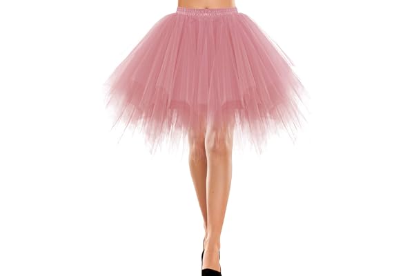 Bbonlinedress Jupe Tulle Ballet Tutu Danse Classique Courte Style Années 50s en Tulle Evasé