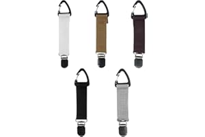 AMANDELIZABE 5 clip per cappelli da viaggio, clip elastica per cappelli a mani libere, clip per cappelli da viaggio, clip per cappelli da donna, per uomo e donna, per attività all'aperto, borsa da