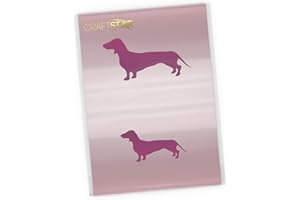 CraftStar Dachshund Stencil - Reusable Small Sausage Dog Stencil Set