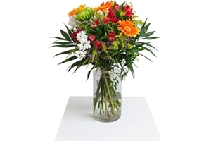 FLORES SOLIDARIAS TRABAJO & VIVIENDA FLORES SOLIDARIAS - Ramos de Flores Naturales Mixto - Ramo Fresco de Calidad para Regalo, San Valentín, Día de la Madre, Bodas, Aniversarios, Cumpleaños y Decoración del Hogar