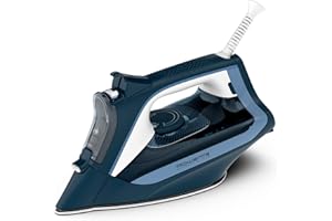Rowenta DW4308 Express Steam, Ferro da Stiro, 2500W di Potenza, Colpo di Vapore di 150 g/min, Punta di Precisione, Sistema Anti-Calcare, Blu