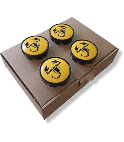 4 Coprimozzi Adesivi Per Abarth 50mm - Decorazione Auto Impermeabile Antipolvere - Foto 7