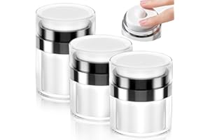LOVICVKEM 3 Contenitore Crema Pump,Dispenser a Pompa per Crema,Flacone per Crema da Viaggio Ricaricabile,Contenitore Cosmetico Portatile per Crema