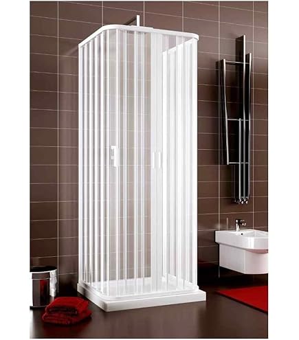 Box doccia per Vasca a Soffietto in PVC Angolare 2 Lati Sopravasca
