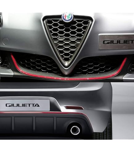 Liseret Rouge Quattroerre Profil Pare-chocs Alfa Romeo Giulietta | Adhésif 3M | Rouge | 11mm X 3.15m Profil Décoratif Alfa Romeo