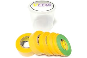 Veda® Set de 6 Ruban de masquage 2 mm/6 mm/10 mm/15 mm/18 mm/24 mm Outils Accessoires Modélisme Hobbie