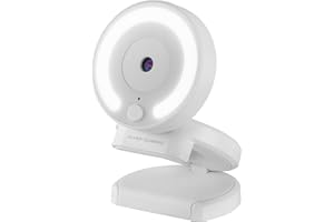 MARSGAMING Mars Gaming MWPRO Blanco, Webcam Full HD, Óptica de 90º, Anillo de Iluminación, Micrófono HQ