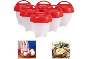 SOOHAO Uova in silicone, per cuocere uova senza guscio, in silicone antiaderente, per cuocere a vapore e cuocere le uova senza BPA, per cucinare velocemente i gadget da cucina, accessori 6 portauova