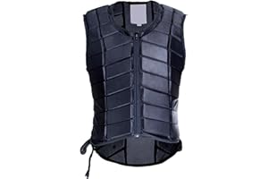 Aymzbd Equestrian Vest, Professional Padded Horse Riding Vest, Equestrian Body Protector with Zipper, Safety Protective Waistcoat for Unisex Adults Boys Girls Kids