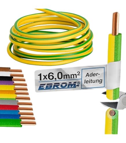 Câble électrique Fil Conducteur Rigide Pour Le Câblage Interne 300/500V, Rouge Jaune Bleu