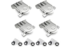 PIASHOW Lot de 32 roulettes pour porte coulissante - Hauteur réglable - Pour portes coulissantes et armoires - Roulettes silencieuses avec roues en nylon pour meubles, portes coulissantes et armoires