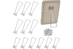 FINGERINSPIRE Caballete trasero de marco de fotos de 2 estilos, soporte de hierro para marco de fotos, caballete de hierro con 24 tornillos (color acero inoxidable)