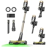 Ultenic U15 Cordless Vacuum Cleaner 50000Pa/65Min Runtime, Anti-tangle Brush with GreenEye Technology, Self Standing Stick Va