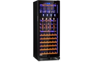 KLARSTEIN First Class 84 Cave à vin pro, restauration, Refroidisseur à compression, Single Zone, Volume: 84 Bouteilles/320L, 4 Dispenser, Température: 5-22 °C, contrôle tactile, noir