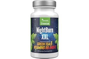‎SLIMJOY Premium Entkoffeinierter Grüner Tee, Vitamin B6 und Vitamin C – 30 Kapseln für 30 Tage – Nightburn XXL Slimmium Sensilab