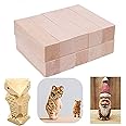 TSKDKIT 20 Pcs Whittling and Carving Wood Blocks Unfinished Wood Blocks Basswood Carving Blocks Soft Wood Set for Carving Beginners and Professional(10 x 2.5 x 2.5cm)