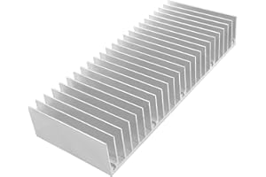 Awxlumv Aluminum Heatsink 60x150x25mm / 2.36x5.91x0.98 Inch Heat Sink Radiator for CPU MOS Tube Circuit Board PCB Heat Sinks Led Cooling Cooler Amplifier Devices with 24 pcs Fins - Sliver