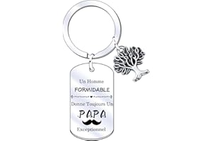 JRZDFXS Cadeau Papa Noel,Porte clef Papa je t'aime，Papa Porte-clés Cadeau,Porte-clés de de Papa,Cadeau de fête des pères,Cadeaux d'anniversaire,Cadeaux de Famille