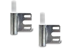 VERSHY 2x Rahmenteil für Stahlzarge Glastür 2-tlg. Türbänder Stahl verzinkt (Rt. für 2-tlg. Stahlzarge Bänder mit Plastikhülse)