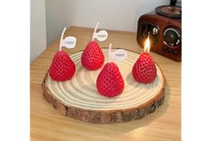 NATUREMAN Świeca zapachowa w kształcie truskawki, zapachowa świeca dekoracyjna z wosku sojowego, do rekwizytu fotograficznego, na urodziny, ślub, wakacje, przyjęcie, dekoracja, do medytacji, łagodzenia stresu,