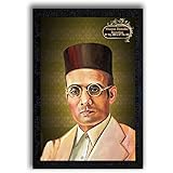 PNF Vinayak Damodar with Wooden Synthetic Frame Painting (14 x 20 inch, Multicolor, Medium)