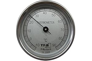 TFA Dostmann - Termometro per Compost, Colore Acciaio/Bianco