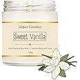 Jaipur Candles Scented Candle | 90 Grams, 1 Candle | Fragrance Candle | 25 Hours Burn Time | Soy Wax | Natural Essential Oil | Scented Candles for Home Decor & Gifting (Sweet Vanilla)
