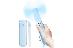 JISULIFE Ventilador de mano con batería externa de 4500 mAh máx. 37 horas de funcionamiento, ventilador portátil personal de bolsillo, alimentado por USB, plegable y mini recargable, silencioso, color