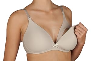 Selene Reggiseno Imbottito Allattamento Mamma Senza Ferretto con Comoda Apertura Coppa C Art. Alba