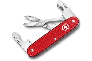 Victorinox Taschenwerkzeug Companion Slim Alox, Multitool, 6 Funktionen, Inkl. Schere, Paketöffner, Schraubendreher, Swiss Made, Rot