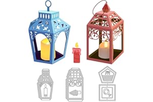 ‎DELORIGIN DELORIGIN 3D Lampenschirm Stanzformen Laterne Metall StanzschablonenKartenherstellung Schablonen Vorlage Prägeschablonen Rahmen Für prägeschablonen DIY Scrapbooking Basteln