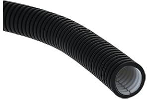 Kalitec - Tubo ondulato elettrico, 10 m, 320 N, NW 20, AD 20,0 mm, ID 14,1 mm, nero, ignifugo, resistente agli urti, resistente alla pressione, per interni, esterni, posa e calcestruzzo, protezione