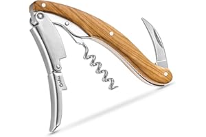 CORKAS Cavatappi Professionali Apribottiglie Vino, Cavatappi da Sommelier, Tagliacapsule, Cavatappi del Cameriere Apri Bottiglia Accessori del Vino e Regali