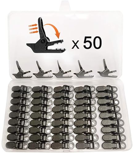 50 Clip In Plastica Per Rete Parasole - Accessori Per Tessuto Ombreggiante, Antivento E Ombreggiante - Foto 8