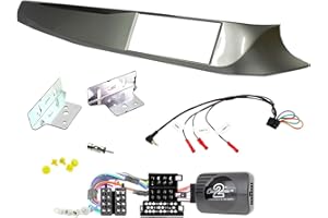 Connects2 CTKAR03 Double Din Silver Fascia Steering Wheel ControlsFascia Panel|Aerial Adapter|Steering Wheel Controls Fitting Kit to fit Alfa Romeo Giulietta 2010-14