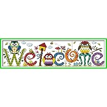 Awesocrafts Point De Croix Kit Complet Estampé, Quatre