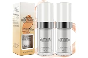 LEMAYMAY 2 X Colour Changing Foundation, tlm Colour Changing Foundation, Flawless Colour Liquid Foundation Hides Wrinkles&Lines,Covering Imperfections Liquid Foundation Cover Fluid Foundation Used for All Skin