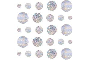 Keboyoe 20 Stück Prism-Fenster-Abziehbilder für Vogelschlag PVC Suncatcher Sticker Prisma Fensteraufkleber Vogelschutz Fenster Regenbogen Fensterfolie