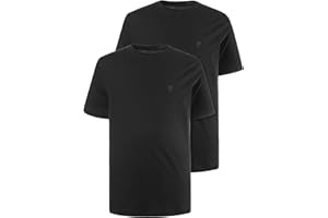 JP 1880 Herren Bis 8XL, T-Shirt im Doppelpack, Basic-Shirt aus Reiner Jerseyqualität, Rundhals, Bequeme Passform T-Shirt (2er Pack)
