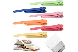 KINETICKRAFT 6 Pièces Marque Page Automatique Silicone, Colorés Signets Automatiques, Automatic Bookmark Smart Silicone Bookmarks, Accessoires De Lecture pour Enseignants, Amateurs de livres, Enfants, étudiants