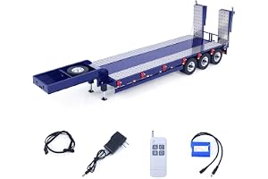 TOUCAN RC HOBBY 1/14 metalltrailer 3 axlar 2-sektion elektrisk bakbräda för RC-traktor lastbil bil