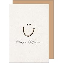 Edition Seidel Carte D'anniversaire De Qualité Supérieure Avec Enveloppe - Carte De Vœux D'anniversaire - Pour Homme, Femme, Enfant - Smiley (G3645 SW024