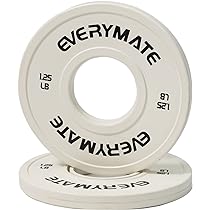 Change Plates 1.25LB 2.5LB 5LB 10LB Set - Fractional Olympic Bumper Plates For Cross Training - Steel Insert Strength Training Weight Plates