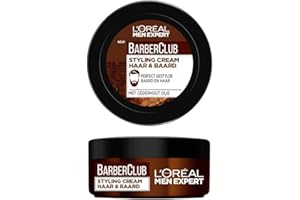 L'Oréal Men Expert - BarberClub - Crème Coiffante Cheveux & Barbe pour Homme - À l'Huile Essentielle de Bois de Cèdre - 75 ml