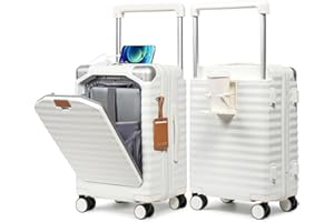 Joyway Maleta de Viaje con Bolsillo Frontal, PC Trolley Set de Cabina-55x36x23cm, Cerradura TSA y 4 Ruedas Silenciosas 360°, con Puerto USB y Portavasos Ideal para Viajes Cortos